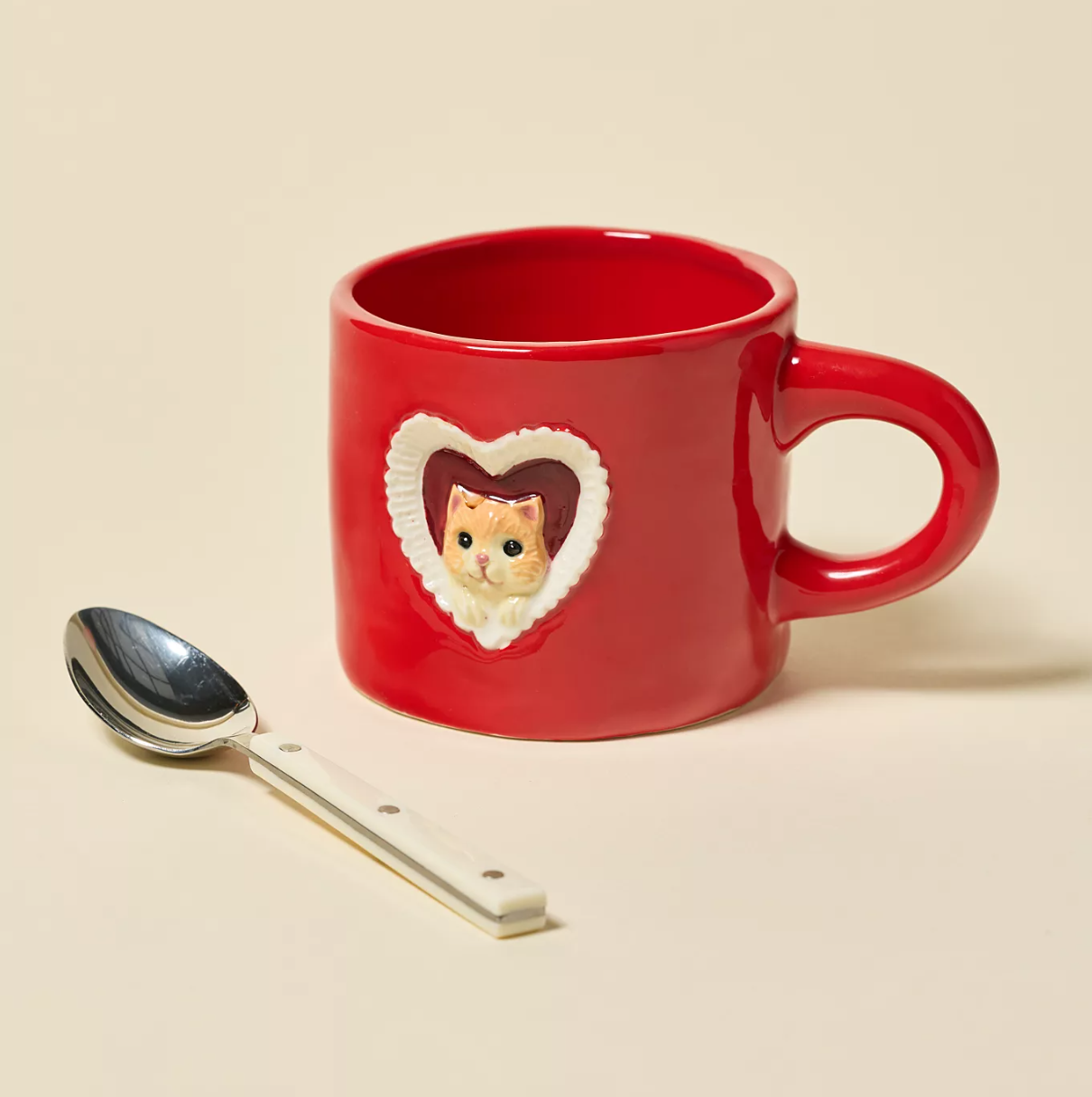 Urban Outfitters Kitty Cat Ceramic Peekaboo Mug